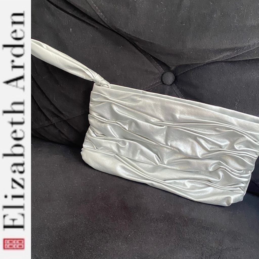 Silver Clutch Elizabeth Arden